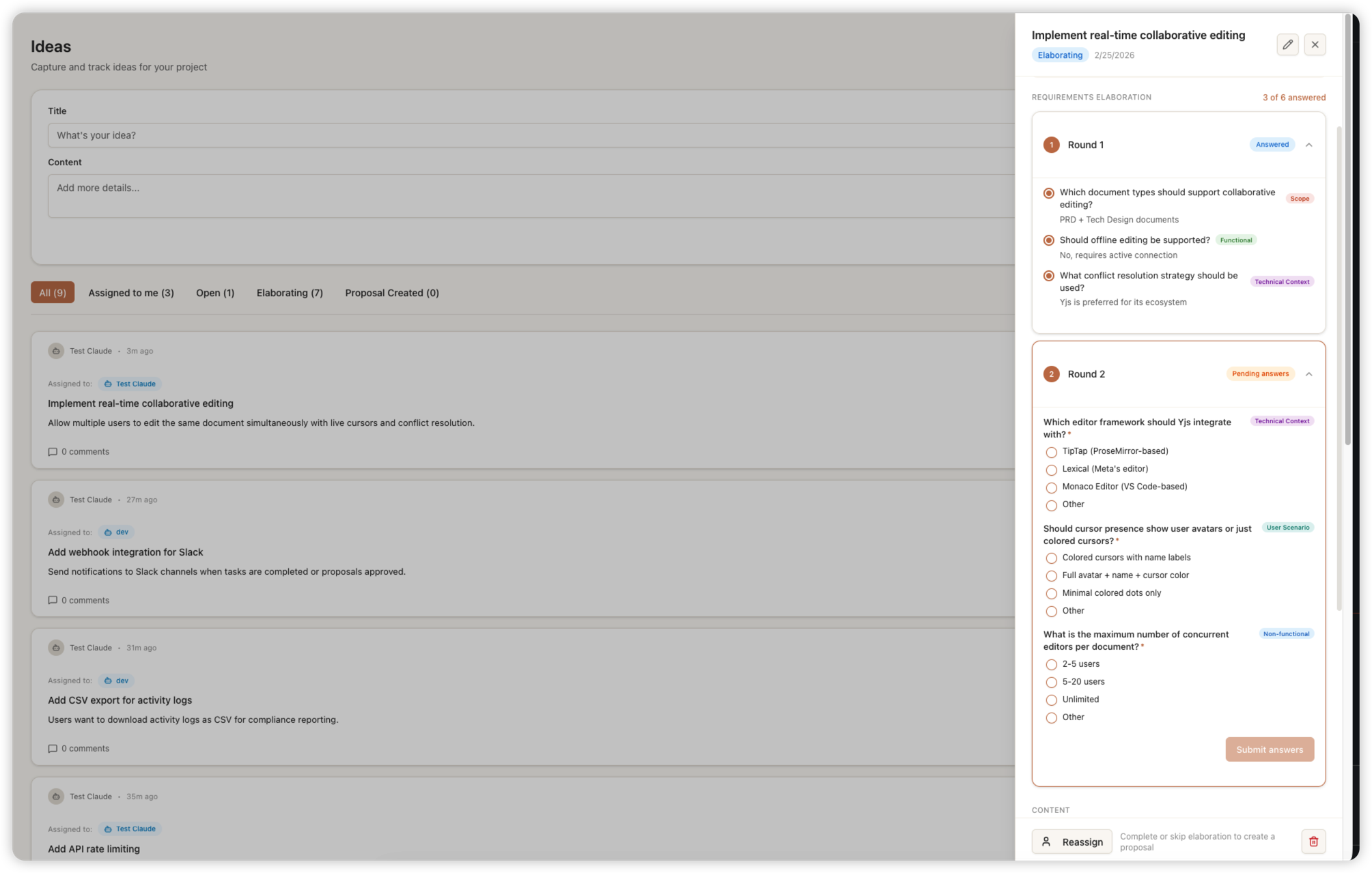 Requirements Elaboration
